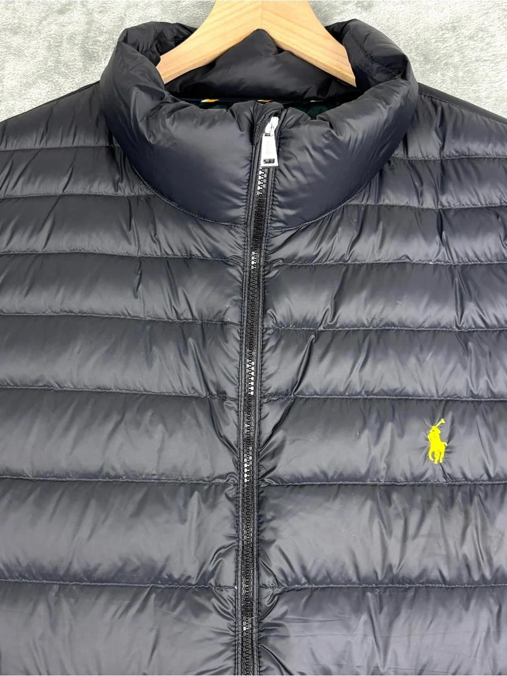 Polo Ralph Lauren Vest Mens 3XB Black Quilted Duck Down Puffer Full Zip Pockets